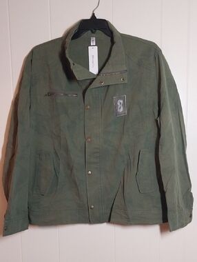OC Order Plus Shacket Jacket Snap Full Zip XXL New Unisex #8 Army Green